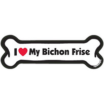 I Love My Bichon Bone Magnet I Love My Bichon Bone Magnet