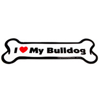 I Love My Bulldog Bone Magnet I Love My Bulldog Bone Magnet