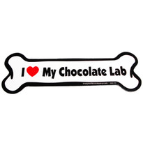 I Love My Chocolate Lab Bone Magnet I Love My Chocolate Lab Bone Magnet