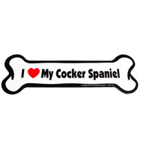 I Love My Cocker Spaniel Bone Magnet I Love My Cocker Spaniel Bone Magnet