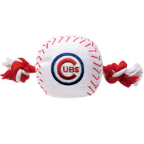 Chicago Cubs Nylon Rope Baseball Squeaker Dog Toy Chicago Cubs Nylon Rope Baseball Squeaker Dog Toy
