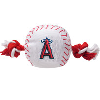 Anaheim Angels Nylon Rope Baseball Squeaker Dog Toy Anaheim Angels Nylon Rope Baseball Squeaker Dog Toy