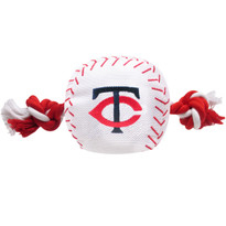Minnesota Twins Nylon Rope Baseball Squeaker Dog Toy Minnesota Twins Nylon Rope Baseball Squeaker Dog Toy