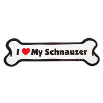 I Love My Schnauzer Bone Magnet I Love My Schnauzer Bone Magnet