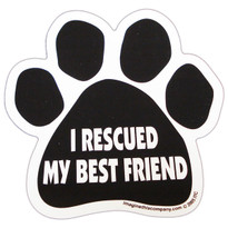 I Rescued My Best Friend Paw Magnet I Rescued My Best Friend Paw Magnet