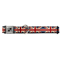 Vintage United Kingdom Flag Buckle-Down Seat Belt Buckle Dog Collar Vintage United Kingdom Flag Buckle-Down Seat Belt Buckle Dog Collar