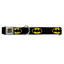 Batman Shield Black and Yellow Buckle-Down Seat Belt Buckle Dog Collar Batman Shield Black and Yellow Buckle-Down Seat Belt Buckle Dog Collar
