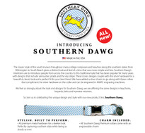Southern Dawg Gingham Blue Premium Dog Collar Southern Dawg Gingham Blue Premium Dog Collar
