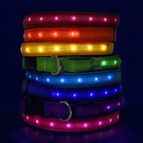 Light Up Hot Dog Safety Collar - Solid Colors Light Up Hot Dog Safety Collar - Solid Colors