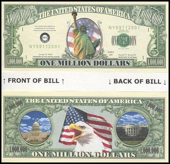 9 / 11 Statue Of Liberty / Bald Eagle Novelty Commemorative Dollar Bill 9 / 11 Statue Of Liberty / Bald Eagle Novelty Commemorative Dollar Bill