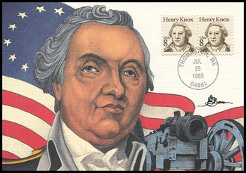 1851 / 8c Henry Knox : Great Americans Series 1985 Fleetwood Maximum Card 1851 / 8c Henry Knox : Great Americans Series 1985 Fleetwood Maximum Card