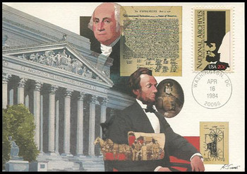 2081 / 20c National Archives 1984 Fleetwood Maximum Card 2081 / 20c National Archives 1984 Fleetwood Maximum Card