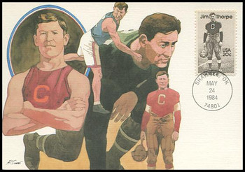 2089 / 20c Jim Thorpe 1984 Fleetwood Maximum Card 2089 / 20c Jim Thorpe 1984 Fleetwood Maximum Card