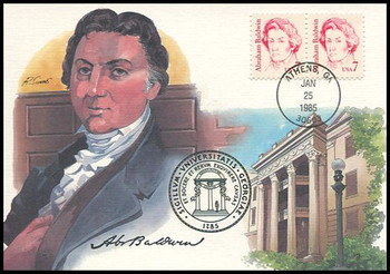 1850 / 7c Abraham Baldwin : Great Americans Series 1985 Fleetwood Maximum Card 1850 / 7c Abraham Baldwin : Great Americans Series 1985 Fleetwood Maximum Card