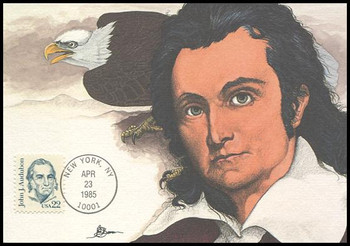 1863 / 22c John J. Audubon : Great Americans Series 1985 Fleetwood Maximum Card 1863 / 22c John J. Audubon : Great Americans Series 1985 Fleetwood Maximum Card