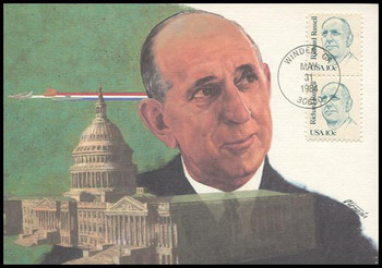 1853 / 10c Richard Russell : Great Americans Series 1984 Fleetwood Maximum Card 1853 / 10c Richard Russell : Great Americans Series 1984 Fleetwood Maximum Card