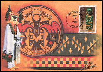 2426 / 25c Hopi Indian Kachina Doll : Americas Series 1989 Fleetwood First Day of Issue Maximum Card 2426 / 25c Hopi Indian Kachina Doll : Americas Series 1989 Fleetwood First Day of Issue Maximum Card