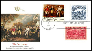 2590 / $1 Surrender of Burgoyne Combo Fleetwood 1994 First Day Cover 2590 / $1 Surrender of Burgoyne Combo Fleetwood 1994 First Day Cover