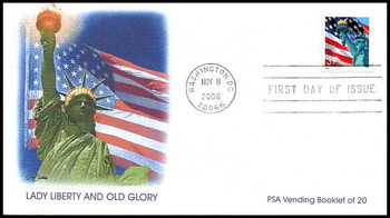 3985b / 39c Statue of Liberty and Flag Single 2006 Fleetwood FDC 3985b / 39c Statue of Liberty and Flag Single 2006 Fleetwood FDC
