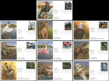 4099a-j / 39c South Florida Wetlands - The Everglades : Nature of America Series Set of 10 Fleetwood 2006 FDCs 4099a-j / 39c South Florida Wetlands - The Everglades : Nature of America Series Set of 10 Fleetwood 2006 FDCs