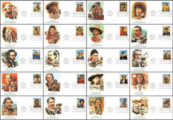 2869a - t / 29c Legends of the West : Tuscon, AZ Postmark Set of 20 Fleetwood 1994 FDCs 2869a - t / 29c Legends of the West : Tuscon, AZ Postmark Set of 20 Fleetwood 1994 FDCs