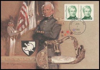 1852 / 9c Sylvanus Thayer : Great Americans Series 1985 Fleetwood Maximum Card 1852 / 9c Sylvanus Thayer : Great Americans Series 1985 Fleetwood Maximum Card