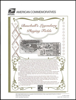 3510 - 3519 / 34c Baseball Legendary Playing Fields Pane of 20 ( 2 Panel Set ) / 2001 USPS American Commemorative Panel Sealed #630 3510 - 3519 / 34c Baseball Legendary Playing Fields Pane of 20 ( 2 Panel Set ) / 2001 USPS American Commemorative Panel Sealed #630