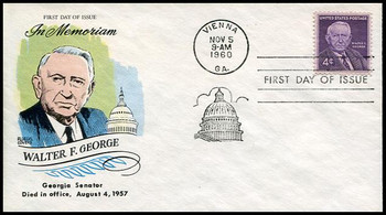 1170 / 4c Walter F. George 1960 Fluegel First Day Cover 1170 / 4c Walter F. George 1960 Fluegel First Day Cover