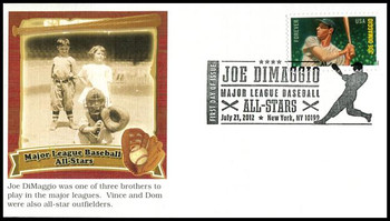 4697 / 45c Joe DiMaggio Major League Baseball All-Star : New York, NY Postmark 2012 Fleetwood FDC 4697 / 45c Joe DiMaggio Major League Baseball All-Star : New York, NY Postmark 2012 Fleetwood FDC