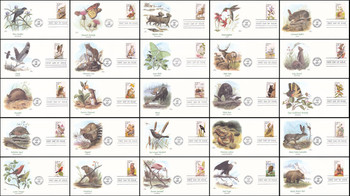 2286 - 2335 / 22c North American Wildlife Set of 50 Fleetwood 1987 First Day Covers 2286 - 2335 / 22c North American Wildlife Set of 50 Fleetwood 1987 First Day Covers