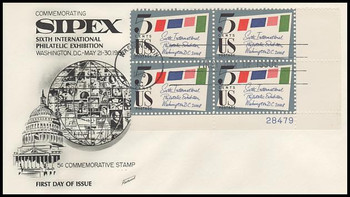 1310 / 5c Sipex Plate Block Lower Right 1966 Fleetwood FDC 1310 / 5c Sipex Plate Block Lower Right 1966 Fleetwood FDC