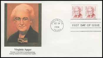 2179 / 20c Virginia Apgar : Great Americans Series 1994 Fleetwood FDC 2179 / 20c Virginia Apgar : Great Americans Series 1994 Fleetwood FDC