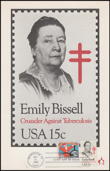 1823 / 15c Emily Bissell 1980 Andrews Cachet Maxi Card FDC 1823 / 15c Emily Bissell 1980 Andrews Cachet Maxi Card FDC