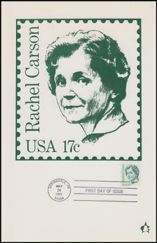 1857 / 17c Rachel Carson : Great Americans Series 1981 Andrews Cachet Maxi Card FDC 1857 / 17c Rachel Carson : Great Americans Series 1981 Andrews Cachet Maxi Card FDC