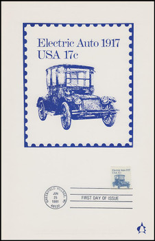 1906 / 17c Electric Auto : Transportation Series 1981 Andrews Cachet Maxi Card FDC 1906 / 17c Electric Auto : Transportation Series 1981 Andrews Cachet Maxi Card FDC