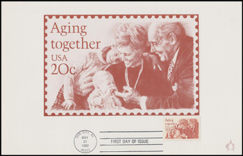 2011 / 20c Aging Together 1982 Andrews Cachet Maxi Card FDC 2011 / 20c Aging Together 1982 Andrews Cachet Maxi Card FDC