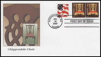 3761 / 4c Chippendale Chair Attached Pair Coil 2007 Fleetwood FDC 3761 / 4c Chippendale Chair Attached Pair Coil 2007 Fleetwood FDC
