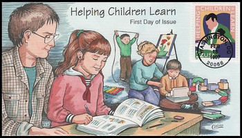 3125 / 32c Helping Children Learn 1997 Collins Hand Painted First Day Cover 3125 / 32c Helping Children Learn 1997 Collins Hand Painted First Day Cover