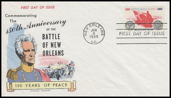 1261 / 5c Battle Of New Orleans 1965 Fluegel First Day Cover 1261 / 5c Battle Of New Orleans 1965 Fluegel First Day Cover