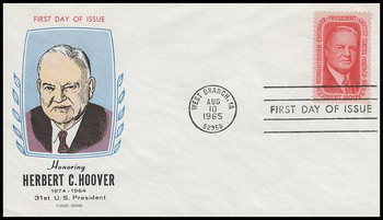1269 / 5c Herbert Hoover 1965 Fluegel First Day Cover 1269 / 5c Herbert Hoover 1965 Fluegel First Day Cover
