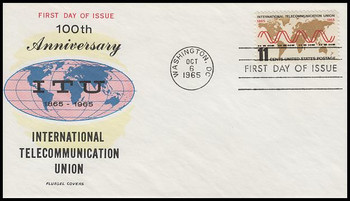 1274 / 11c International Telecommunication Union 1965 Fluegel FDC 1274 / 11c International Telecommunication Union 1965 Fluegel FDC