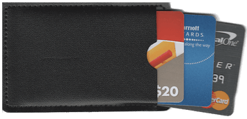 6 - Black Leatherette Vinyl Sleeves For Credit Cards / Gift Cards / Business Cards / License and More 6 - Black Leatherette Vinyl Sleeves For Credit Cards / Gift Cards / Business Cards / License and More