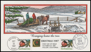2368 / Ornaments : Christmas Series Dual Postmarks Collins Hand-Painted 1987 First Day Cover 2368 / Ornaments : Christmas Series Dual Postmarks Collins Hand-Painted 1987 First Day Cover
