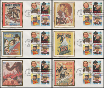 2448a / 25c Classic Films Se-Tenant Block of 4 Hard To Find Set of 6 ASDA Colorano Silk 1990 FDCs 2448a / 25c Classic Films Se-Tenant Block of 4 Hard To Find Set of 6 ASDA Colorano Silk 1990 FDCs