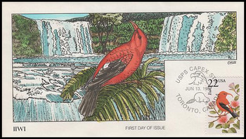 2311 / 22c Iiwi 1987 Collins Hand-Painted First Day Cover 2311 / 22c Iiwi 1987 Collins Hand-Painted First Day Cover