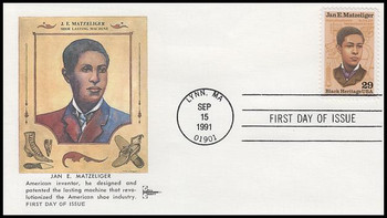 2567 / 29c Jan E. Matzeliger : Black Heritage Series Gill Craft 1991 First Day Cover 2567 / 29c Jan E. Matzeliger : Black Heritage Series Gill Craft 1991 First Day Cover
