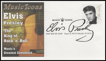 5009 / 49c Elvis Presley : Music Icons Series 2016 Fleetwood First Day Cover 5009 / 49c Elvis Presley : Music Icons Series 2016 Fleetwood First Day Cover