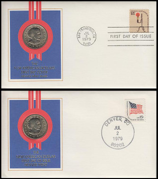 1609 / $1 America's Light / $1 Susan B. Anthony Coin Fleetwood FDC and Event Cover 1609 / $1 America's Light / $1 Susan B. Anthony Coin Fleetwood FDC and Event Cover