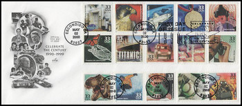 3191a-o / 33c Celebrate The Century ( CTC ) 1990s All 15 Stamps On 1 Artcraft 2000 First Day Cover 3191a-o / 33c Celebrate The Century ( CTC ) 1990s All 15 Stamps On 1 Artcraft 2000 First Day Cover