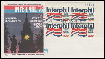 1632 / 13c Interphil ‘76 Plate Block Fleetwood 1976 First Day Cover 1632 / 13c Interphil ‘76 Plate Block Fleetwood 1976 First Day Cover